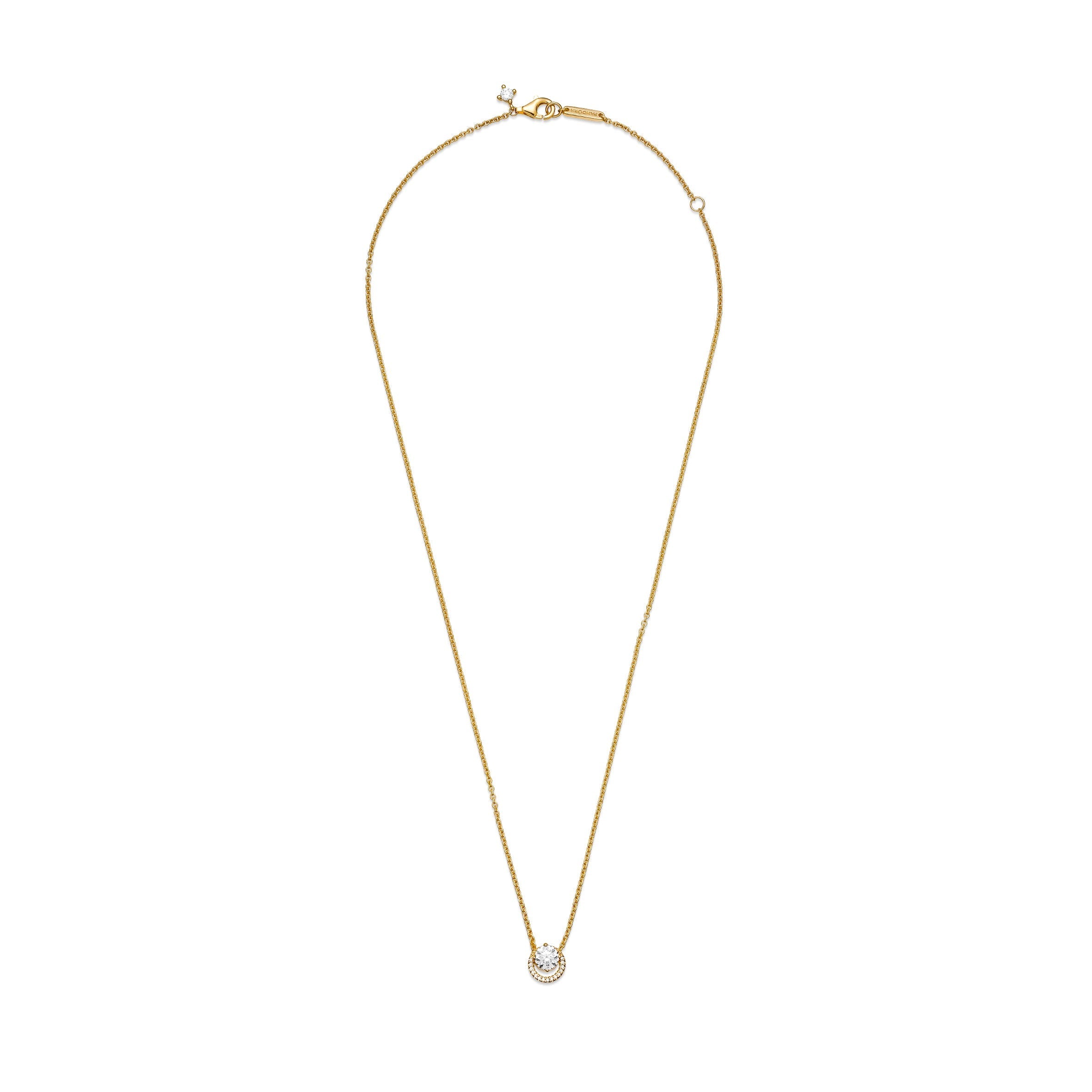 14K Gold-Plated Collier With Clear Cubic Zirconia