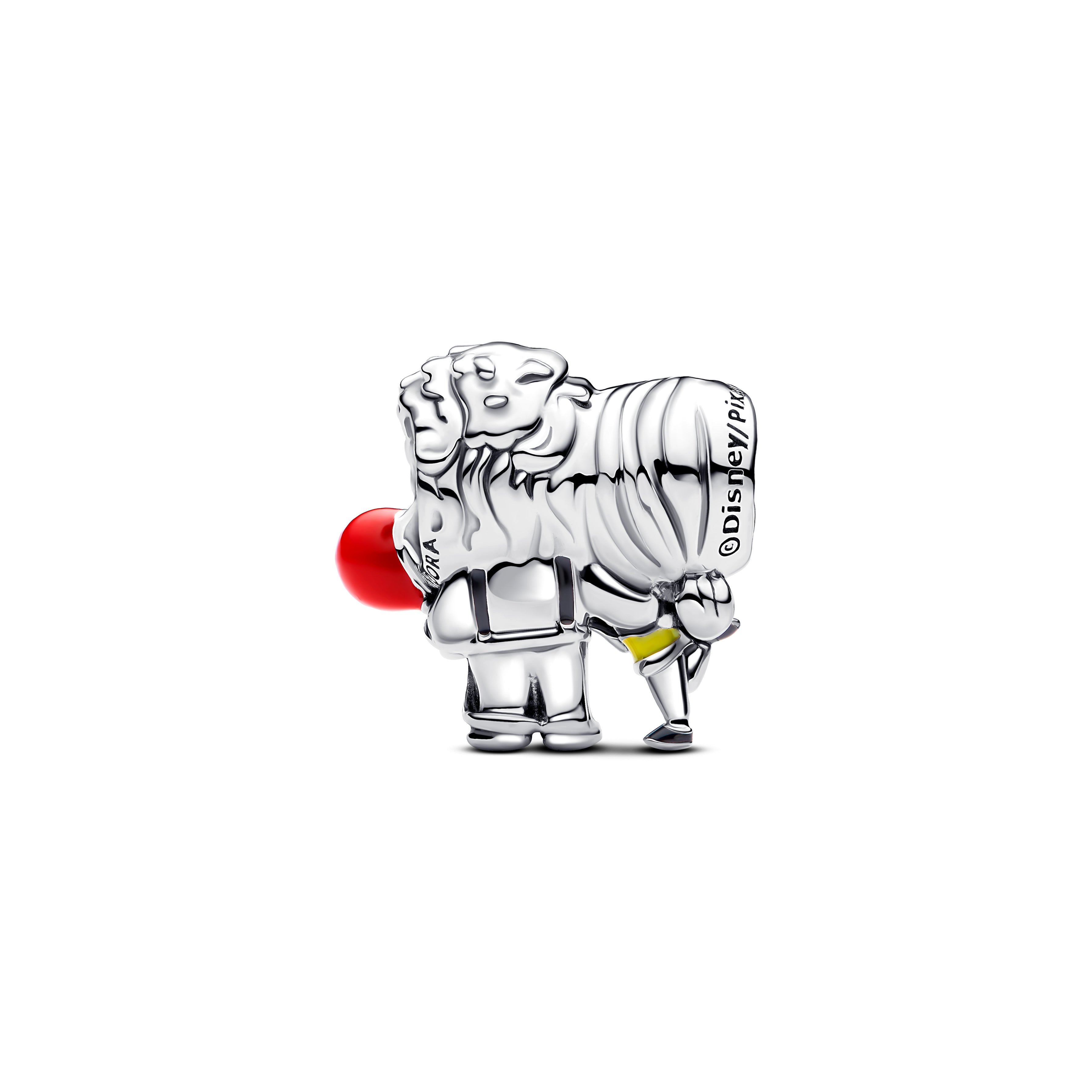 Disney Up Carl & Ellie Sterling Silver Charm With Red, Black And Yellow Enamel