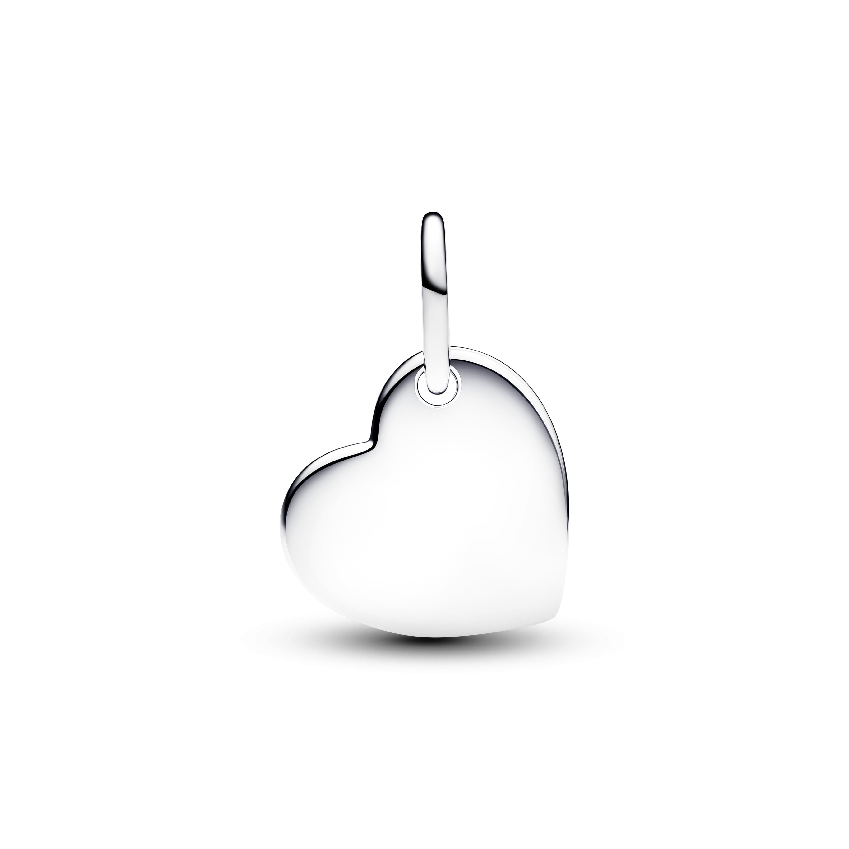 Engravable Heart Sterling Silver Dangle With Royal Green Crystal