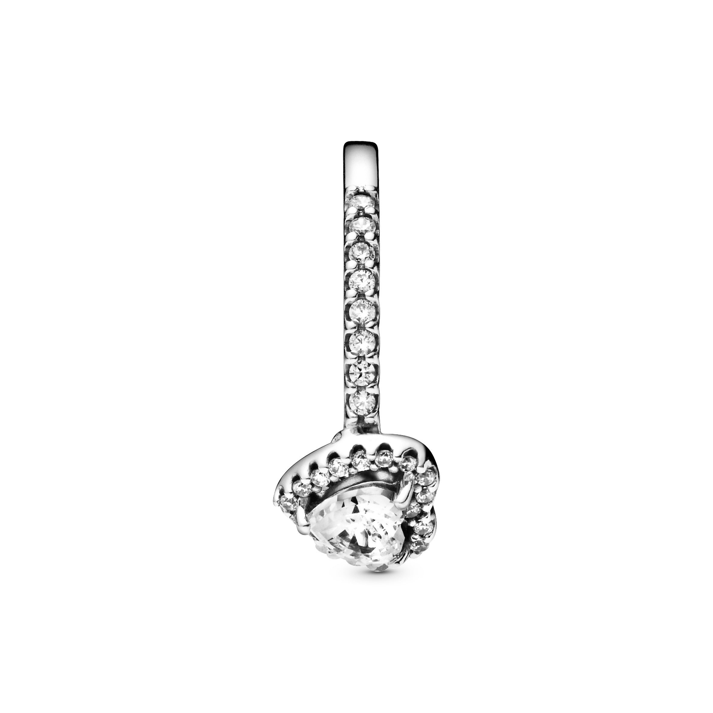 Heart Sterling Silver Ring With Clear Cubic Zirconia