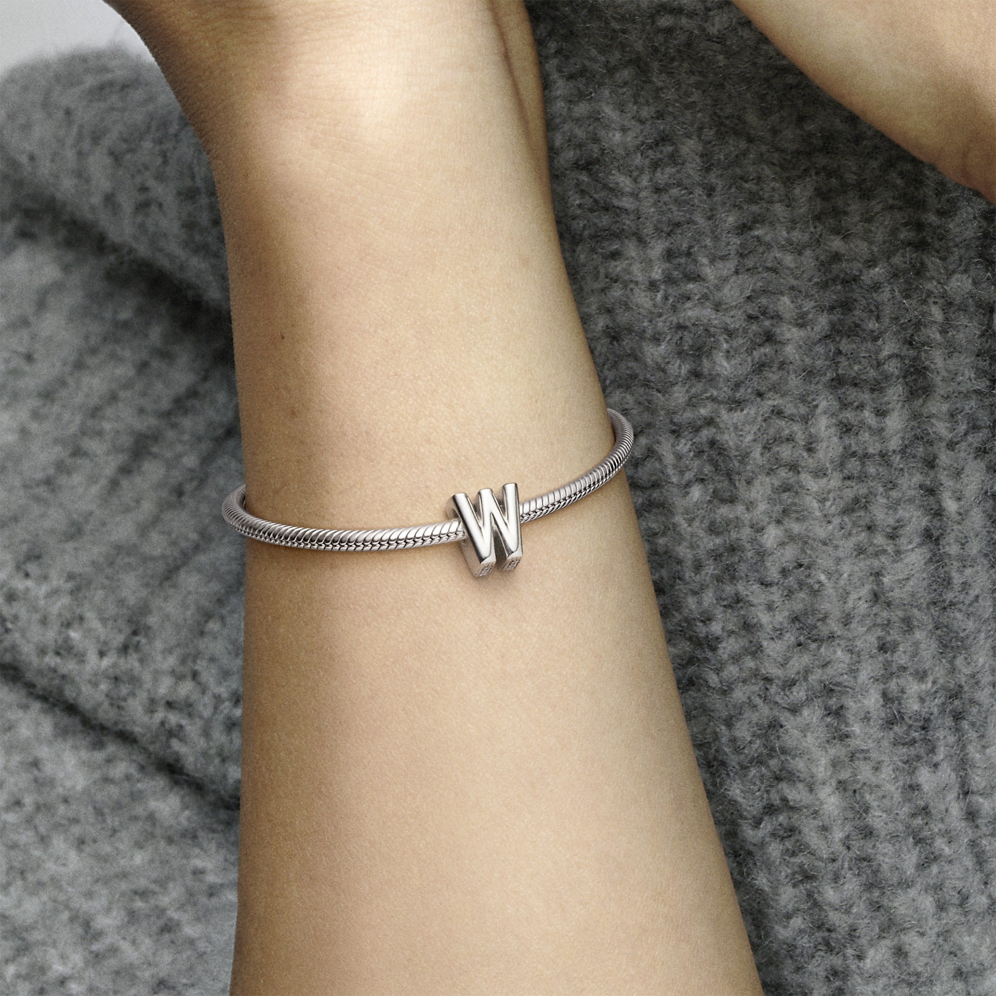 Letter W Silver Charm