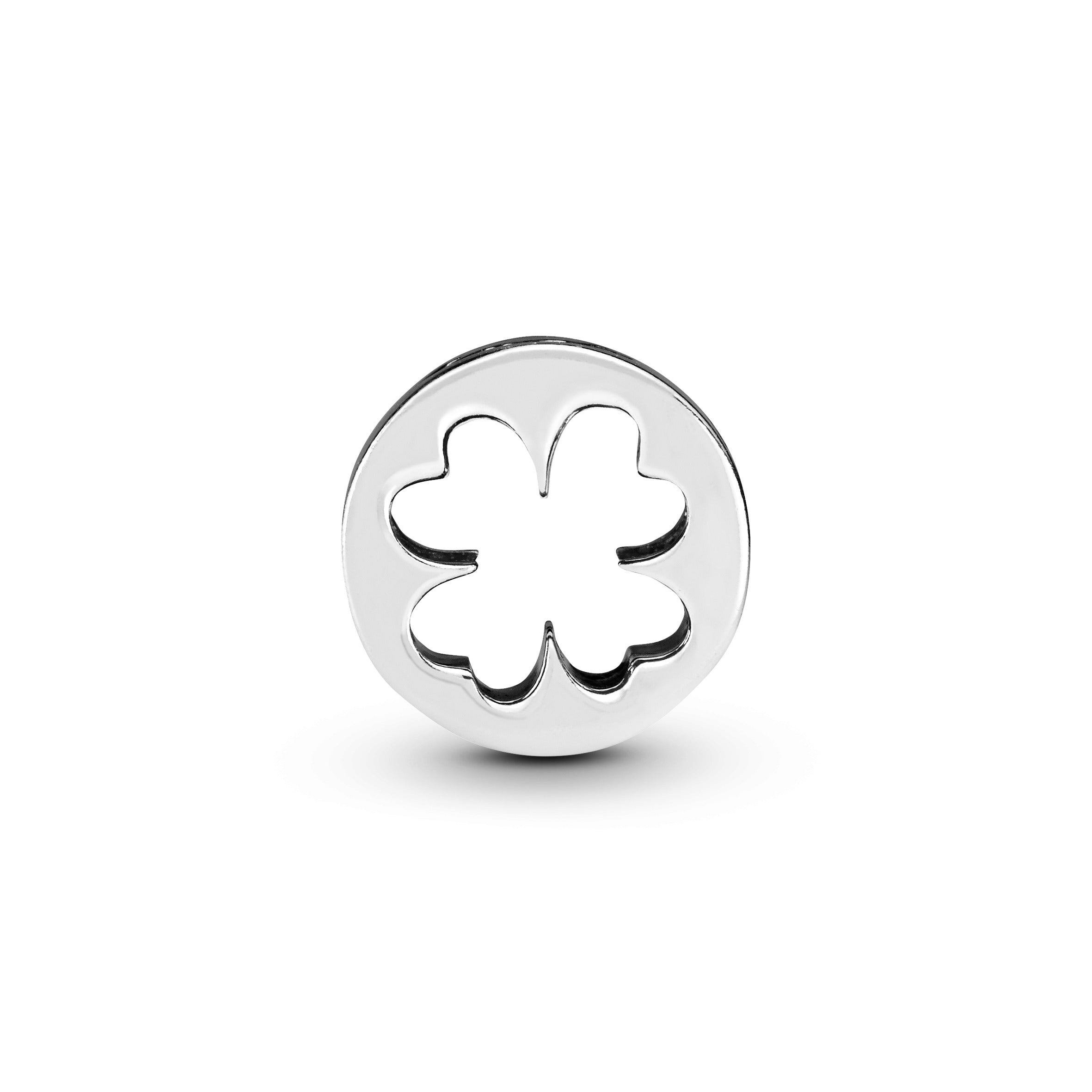 Openwork Clover Silver Charm