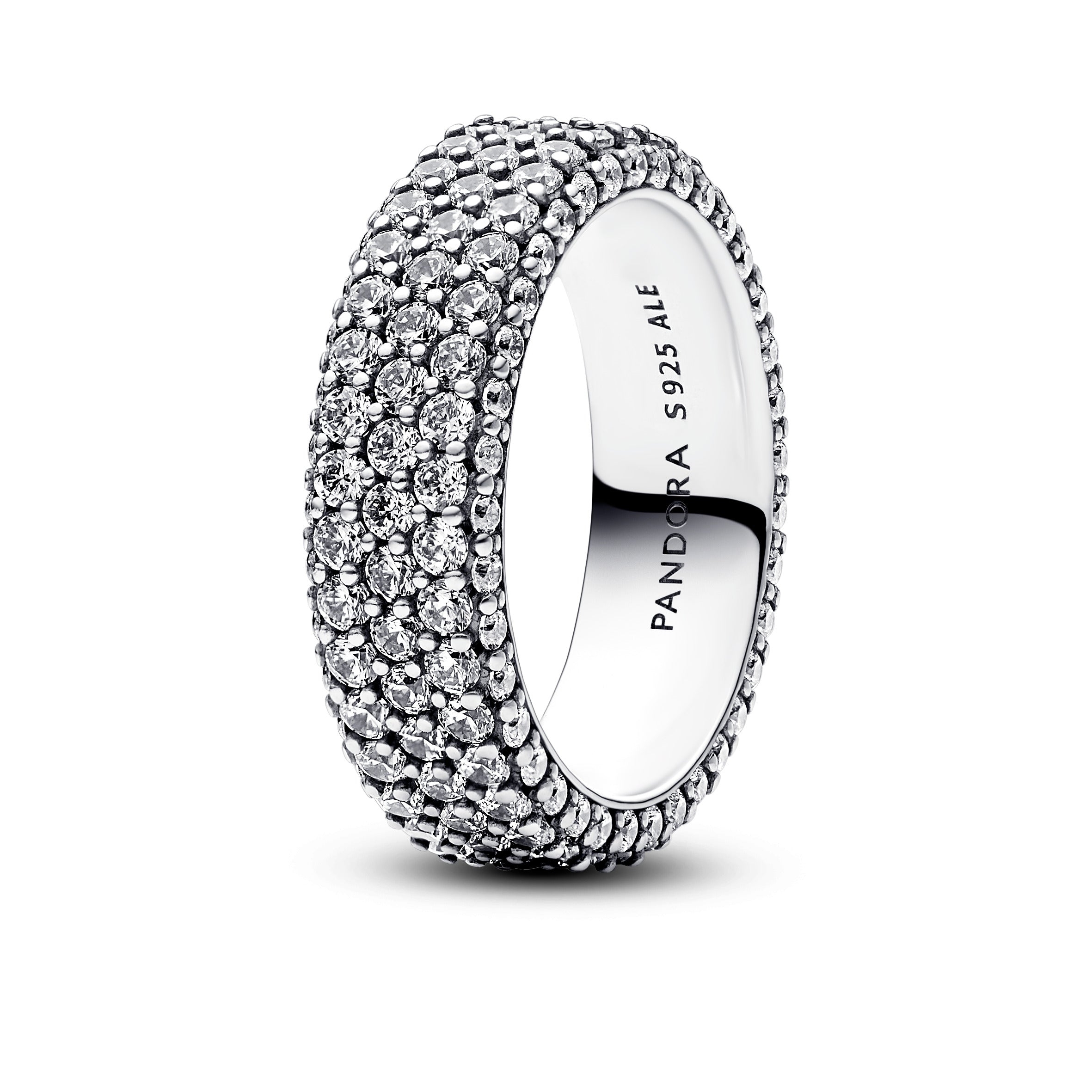 Sterling Silver Ring With Clear Cubic Zirconia