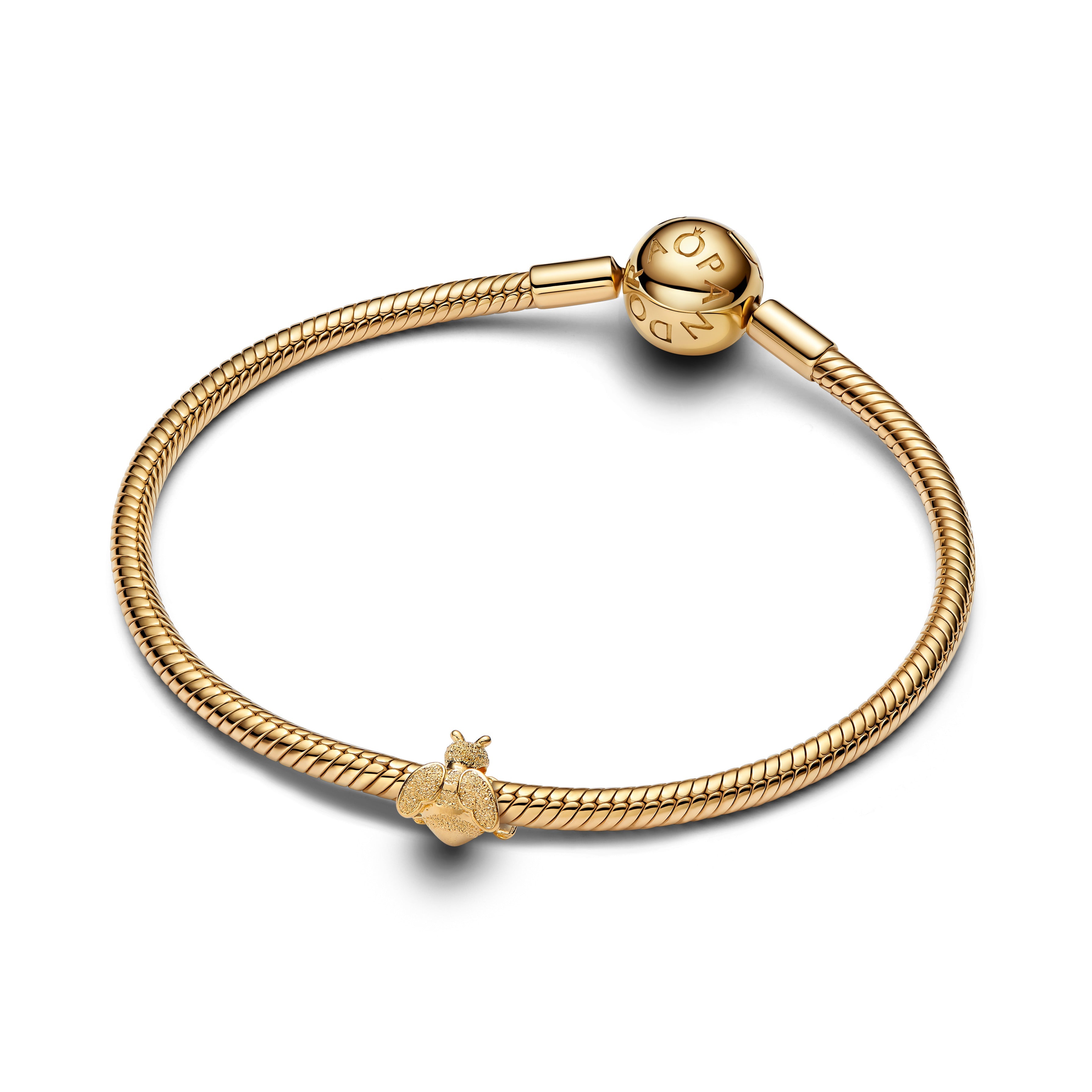 Textured Bee 14K Gold-Plated Mini Charm