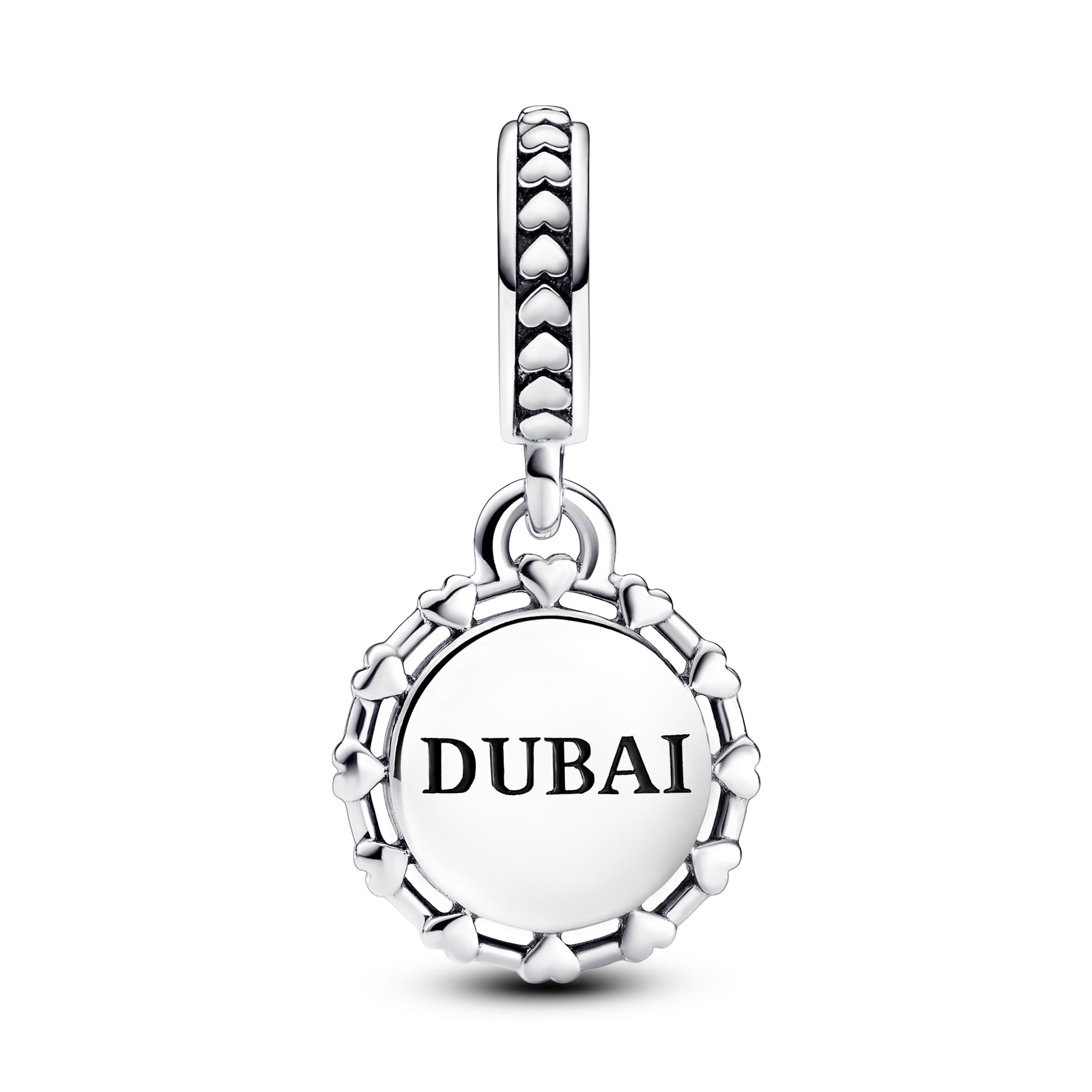 The Burj Khalifa Dubai Sterling Silver Dangle With Black Enamel