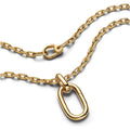 14K Gold-Plated Large Openable Link Pendant Necklace