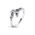Disney Tinkerbell Sterling Silver Ring With Clear Cubic Zirconia
