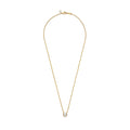 14K Gold-Plated Collier With Clear Cubic Zirconia