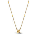 Bee 14K Gold-Plated Collier With Vibrant Yellow And Clear Cubic Zirconia