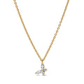 Butterfly 14K Gold-Plated Collier With Clear Cubic Zirconia