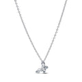 Butterfly Sterling Silver Collier With Clear Cubic Zirconia