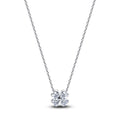 Clover Sterling Silver Collier With Clear Cubic Zirconia