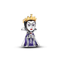 Disney Evil Queen Sterling Silver And 14K Gold-Plated Charm With Salsa Red Crystal, Black, Red And Purple Enamel