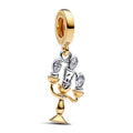 Disney Lumiere Sterling Silver And 14K Gold-Plated Dangle With Clear Cubic Zirconia