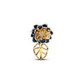 Disney Tiana Sterling Silver And 14K Gold-Plated Charm With 0.012 Ct Tw G-I Vs+ Round Brilliant Very Good Cut Lab-Grown Diamond