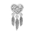 Dreamcatcher Sterling Silver Heart Charm