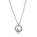 Herbarium Cluster Sterling Silver Collier With Clear Cubic Zirconia