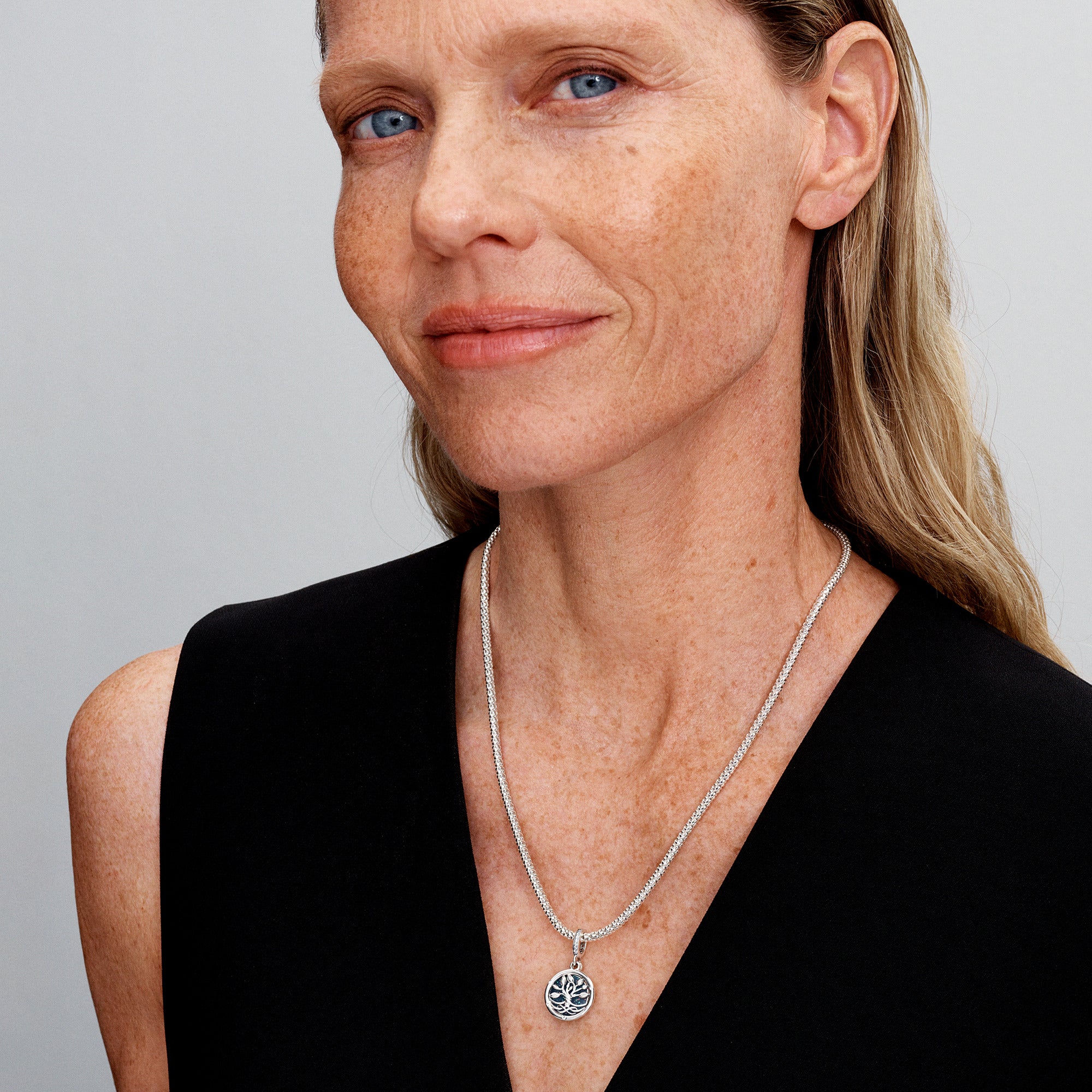 Infinity Tree Sterling Silver Double Dangle With Clear Cubic Zirconia And Glittery Glow In The Dark Blue Enamel