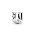 Letter U Silver Charm