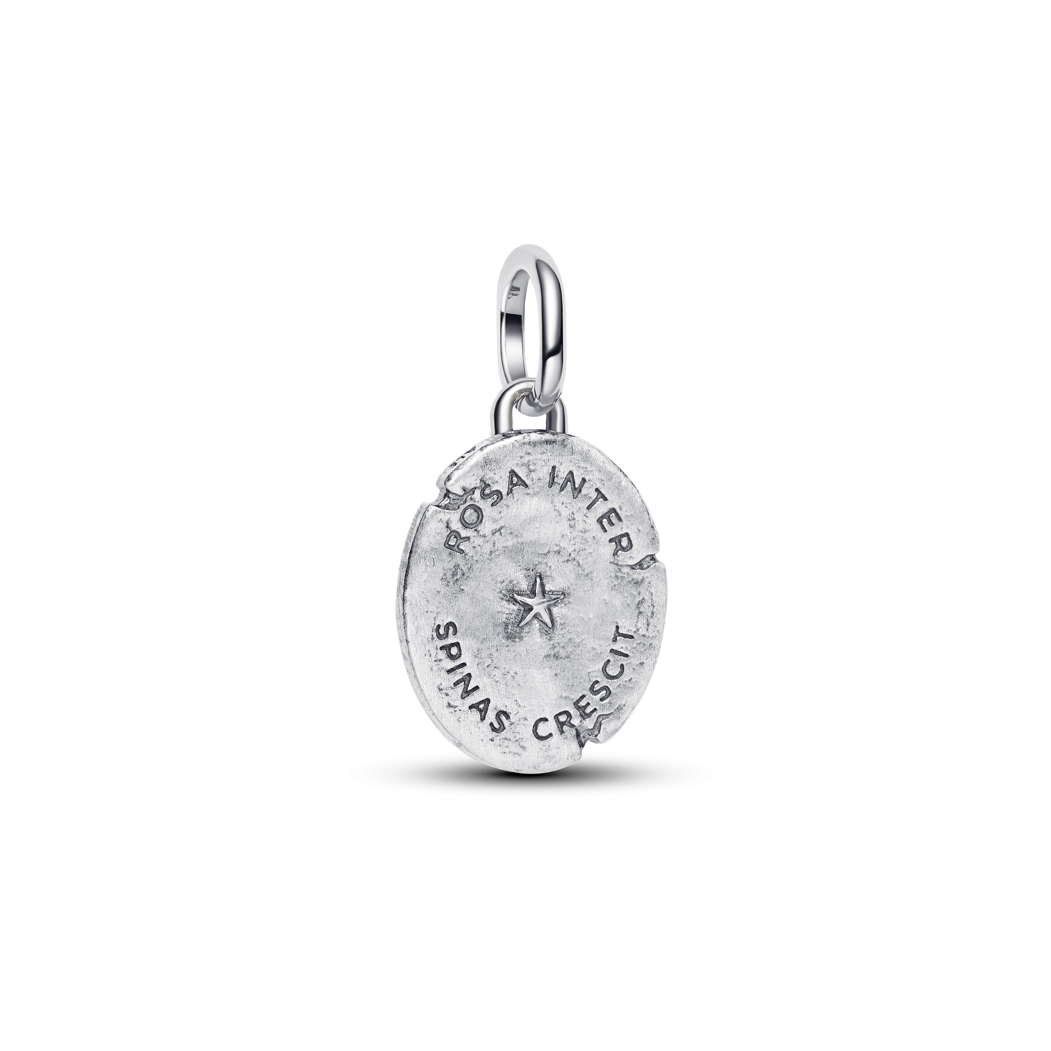 Rose Sterling Silver And 14K Gold-Plated Medallion