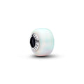 Sterling Silver Charm With Aurora Lab-Grown Opal Resin