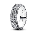 Sterling Silver Ring With Clear Cubic Zirconia