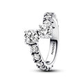 Sterling Silver Ring With Clear Cubic Zirconia