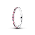 Sterling Silver Ring With Fancy Pink Cubic Zirconia