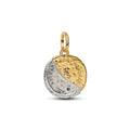 Sun And Moon Sterling Silver And 14K Gold-Plated Medallion With Clear Cubic Zirconia