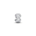 Textured Infinity Sterling Silver Mini Charm