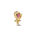 Tulip 14K Gold-Plated Charm With Fancy Pink Cubic Zirconia