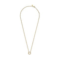 Pandora Logo Reversible 14K Gold-Plated Collier With Clear Cubic Zirconia